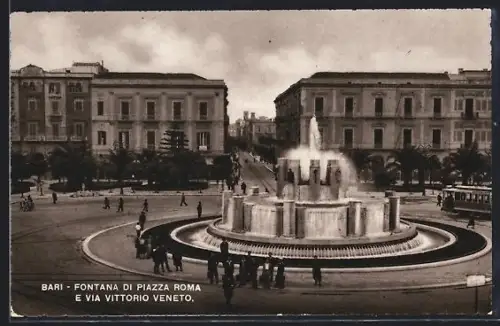 AK Bari, Fontana di Piazza Roma e Via Vittorio Veneto