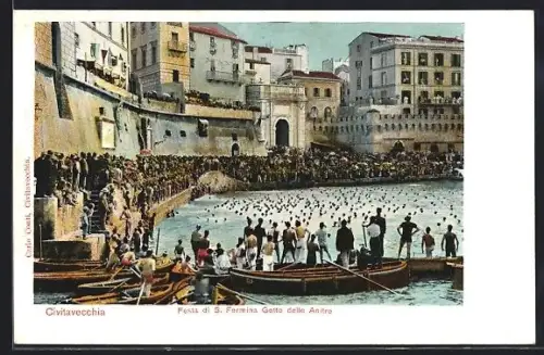AK Civitavecchia, Festa di S. Fermina Getto delle Anitre