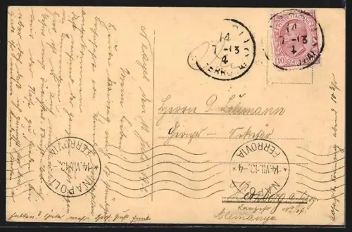 AK Napoli, Palazzo Reale mit Reiterstandbild