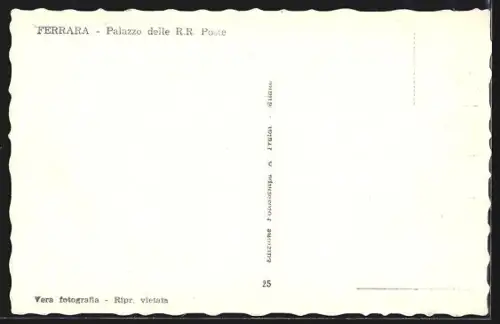 AK Ferrara, Palazzo delle R. R. Poste
