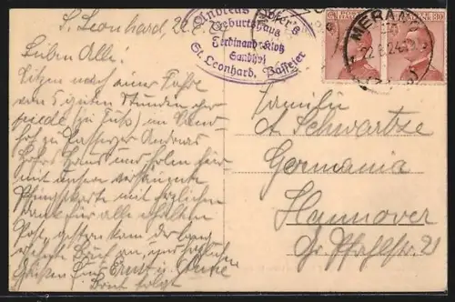 AK S. Leonardo i Passiria, Casa Nativa di Andrea Hofer