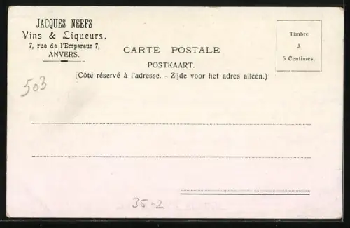 AK Reklame Jacques Neefs Vins & Lidquers, De Kempenaar Gezondheidslikeur, Drei Kinder mit zwei Hunden