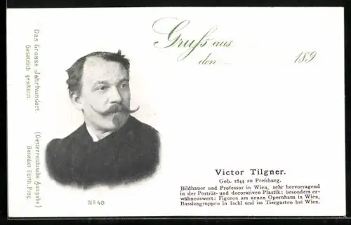 AK Bildhauer und Professor Victor Tilgner im Porträt