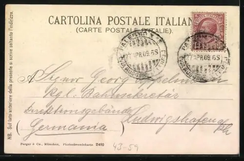 AK Palermo, Carro Siciliano, Geschmückte Kutsche