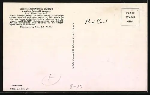 AK Pearl River, NY, Lederle Laboratories Division, American Cyanamid Company, Scientists