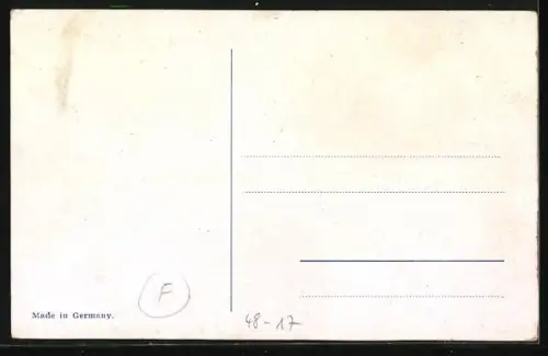 Lithographie Mann in einem Ballraum mit Monokel