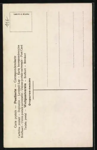 AK Emile Zola im Porträt