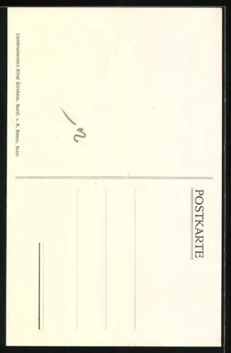 AK Gustav Freytag, Porträt nach Karl Stauffer