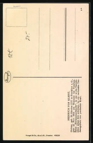 AK Heinrich von Kleist im Porträt