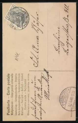 AK Friedrich v. Schiller, Collage mit Schiller im Profil und einem Engel mit Lorbeerkranz, Glocke mit Concordia