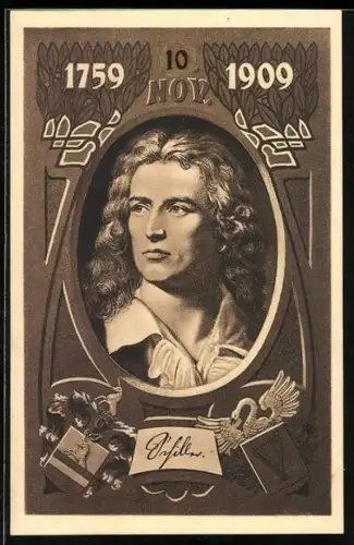 AK Portrait Friedrich Schiller