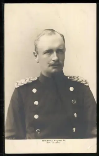AK König Friedrich August III. von Sachsen in Uniform