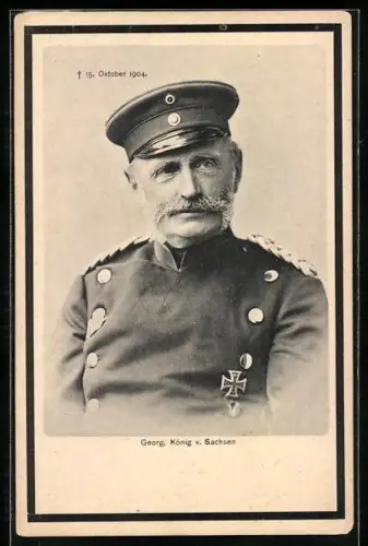 AK König Georg v. Sachsen mit Eisernem Kreuz