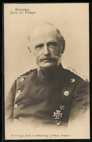 AK Georg, König von Sachsen, Portrait in Uniform
