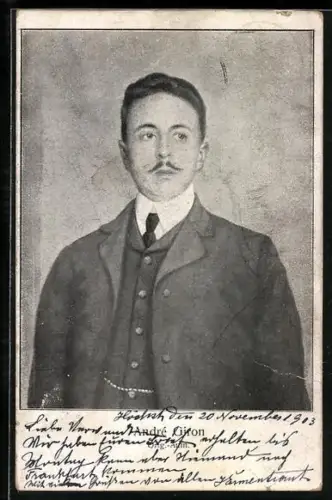 AK André Giron von Sachsen im Porträt