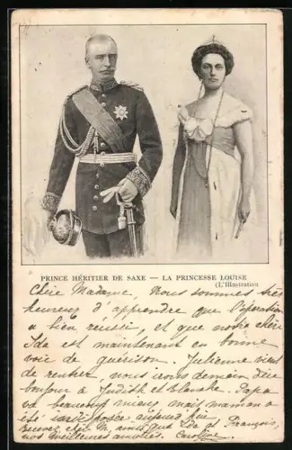 AK Erbprinz von Sachsen und Prinzessin Louise