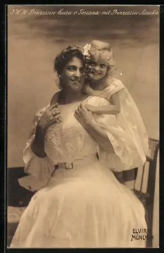 AK Prinzessin Luisa von Toscana mit Prinzessin Monika