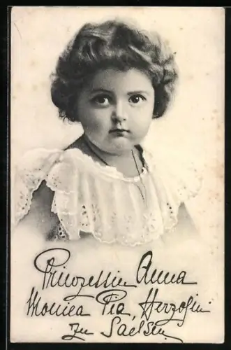 AK Prinzessin Anna, Herzogin von Sachsen als Kind