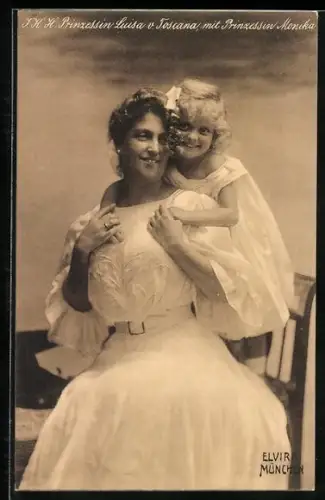 AK Prinzessin Luisa von Toscana mit Prinzessin Monika