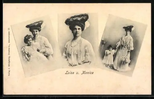 AK Luisa und Monica von Sachsen