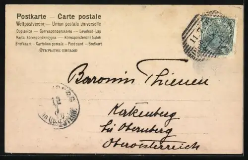 AK Kronprinzessin Luise von Sachsen mit ihren Kindern