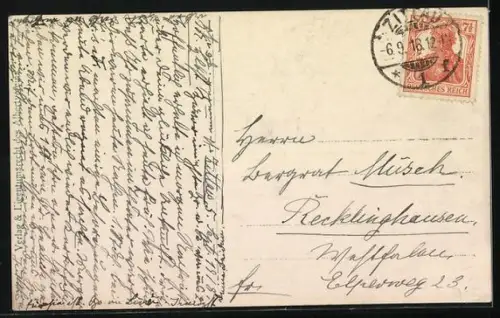 AK Die Prinzessinnen Alice, Johann Georg, Margarete und Anna von Sachsen vor einer Treppe stehend