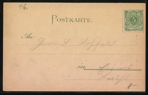 Lithographie Das Königspaar von Sachsen