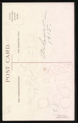 Präge-AK Junge mit Axt bei der Ernte riesiger Kirschen