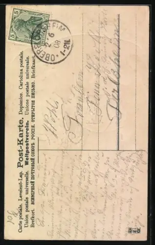 AK Kleine Kinder unter Sonnenschirm mit Blumenstrauss und Kleeblättern