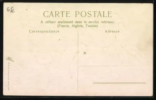 AK Trauriges Mädchen mit Blütenblatt Pas du tout, Jugendstil