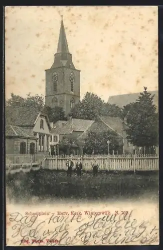 AK Winterswijk, Schoolplein, Herv. Kerk