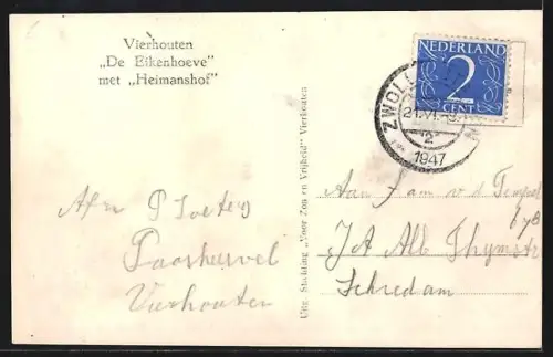 AK Vierhouten, De Eikenhoeve met Heimanshof