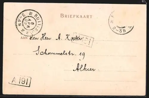 AK Leidschendam, Uferpartie mit Kirche