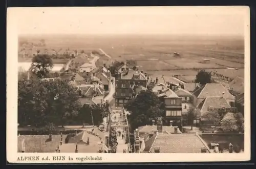 AK Alphen a. d. Rijn, Strassenpartie aus der Vogelschau