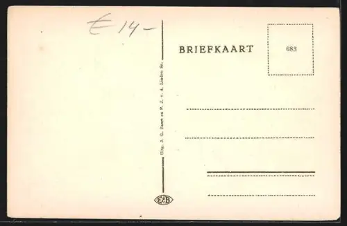 AK Alphen a. d. Rijn, Strassenpartie aus der Vogelschau