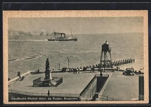 AK Vlissingen, Strandbeeld Michiel Adrz de Ruijter Boulevard