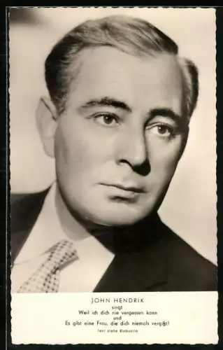 AK Portrait des Sängers John Hendrik