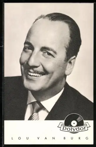 AK Musiker Lou van Burg mit Oberlippenbart