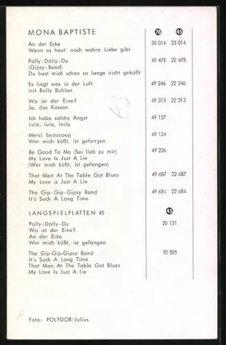 AK Musikerin Mona Baptiste im Profil