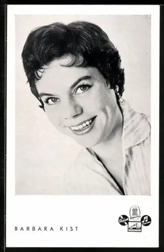 AK Musikerin Barbara Kist mit lächelndem Gesicht