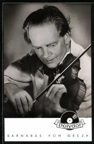 AK Musiker Barnabás von Géczy spielt Geige