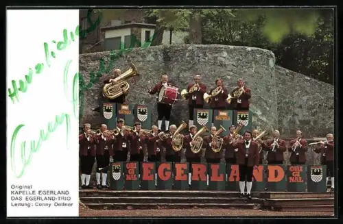 AK Musiker der Kapelle Egerland mit Instrumenten