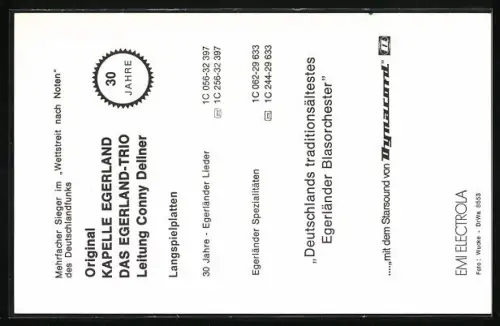 AK Musiker der Kapelle Egerland mit Instrumenten