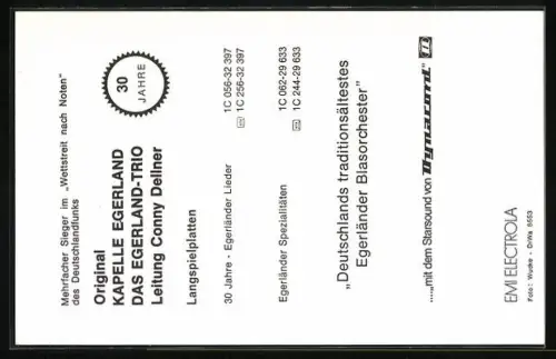 AK Musiker der Kapelle Egerland mit Instrumenten