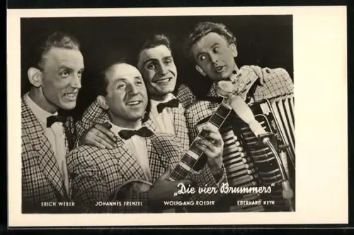 AK Musiker der Band Die vier Brummers: Erich Weber, Johannes Frenzel und Eberhard Keyn