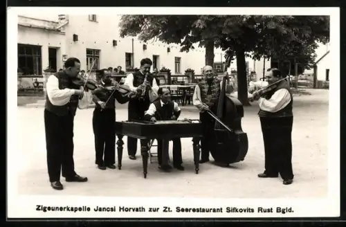 AK Rust /Bgld., Musiker der Zigeunerkapelle Jancsi Horvath zur Zt. Seeresautrant Sifkovits