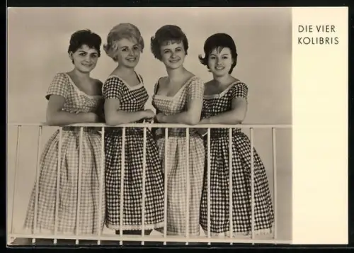 AK Musikerinnen Die vier Kolibris in karierten Kleidern