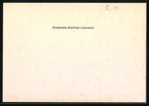 AK Musiker Günther Leimstoll mit verschiedenen Instrumenten, Autogramm