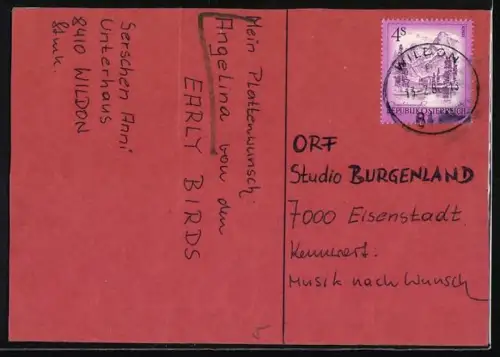 AK Musiker der Band Early Birds in weissen Anzügen, Autogramme