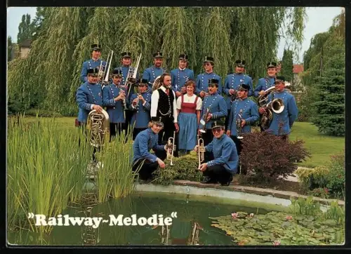 AK Musiker der Kapelle Railway-Melodie mit Instrumenten